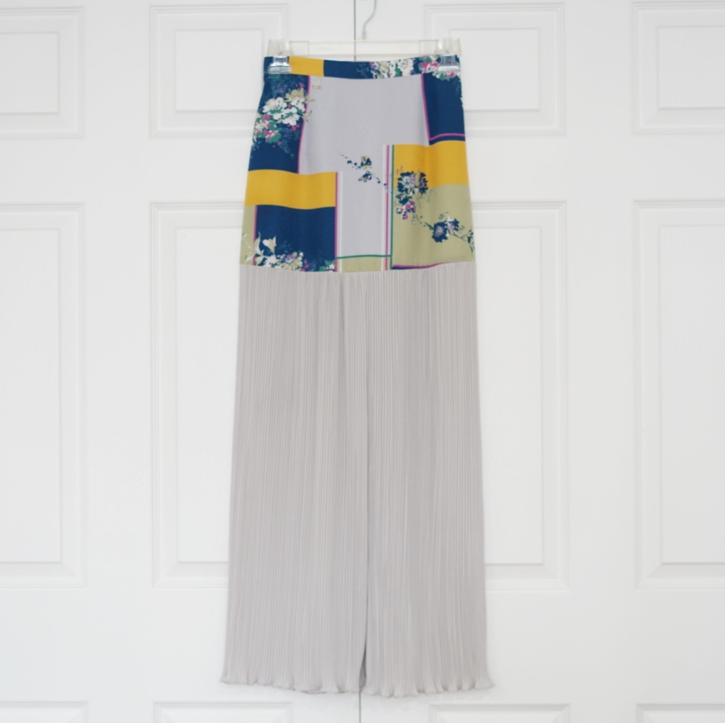 Brand New Floral Long Pleated Skirt